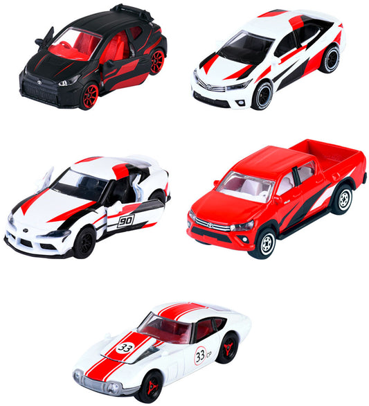 Majorette Auto's - 5-pack - Toyota Racing - Majorette - OneSize - Auto´s