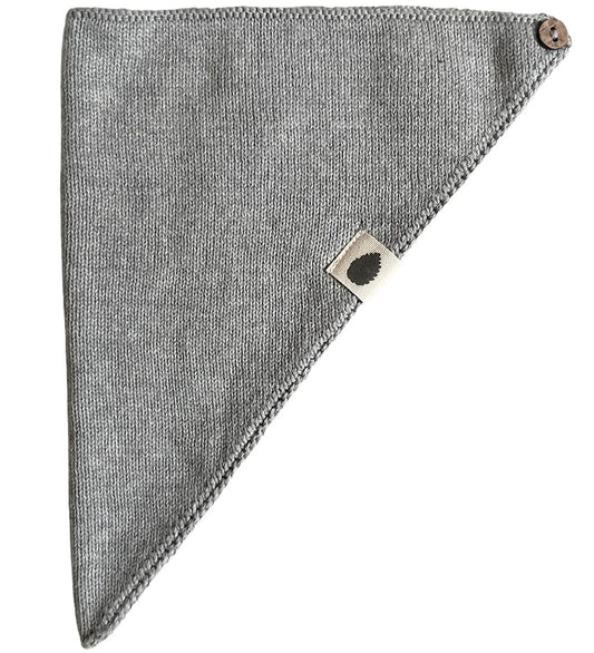 Pine Cone Babyslabbetje - Gebreid - Leo - 36,5x22 cm - Grey Mela - Pine Cone - OneSize - Kwijlsjaaltjes