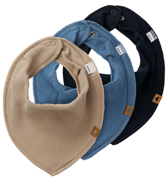 Name It Babyslabbetje - Noos - Rib - NbnYvetti - 3-pack - Dark S - Name It - OneSize - Kwijlsjaaltjes