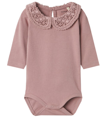 Name It Romper l/s - Noos - NbfTyllsa - Deauville Mauve - Name It - 74 - Rompers Lange Mouw