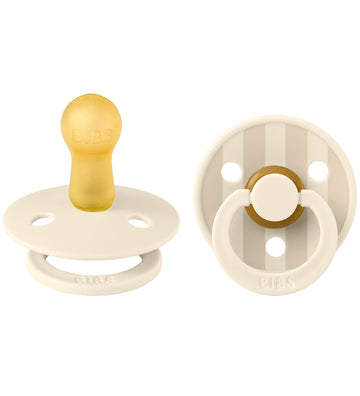BIBS Colour Fopspenen - 2-pack - Maat 2 - Rond - Ivory/Vanilla - BIBS - 6-18 mnd - Fopspenen