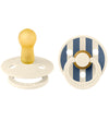 BIBS Colour Fopspenen - 2-pack - Maat 2 - Rond - Ivory/Steel Blu - BIBS - 6-18 mnd - Fopspenen