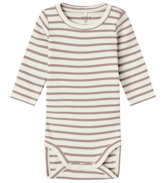 Name It Romper l/s - NbnBani - Deauville Mauve - Name It - 56 - Rompers Lange Mouw