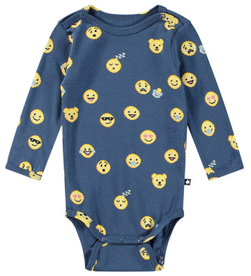 Molo Romper l/s - Foss - Pixel Smiles - Molo - 74 - Rompers Lange Mouw