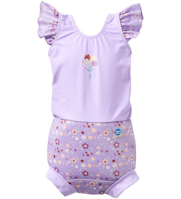 Splash About Zwemluier - Happy Nappy Kostuum - Lila Spring - Splash About - 3-6 mnd - Zwemluiers