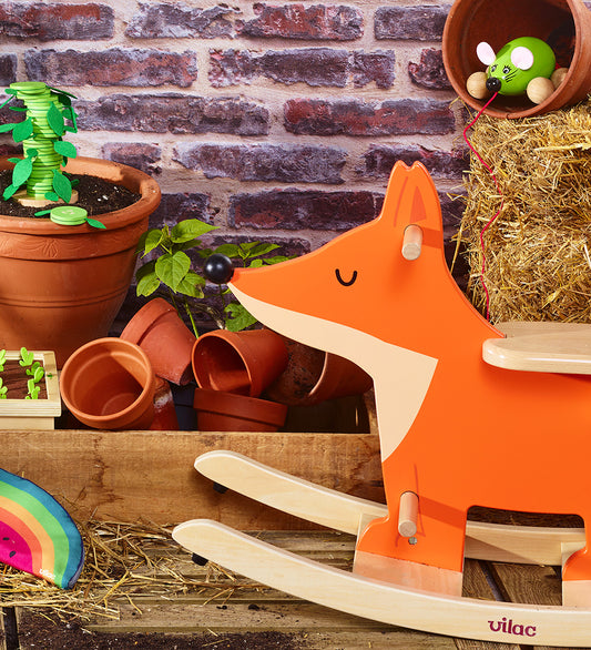 Vilac Schommelpaard - Hout - Vos - Vilac - OneSize - Schommelpaarden