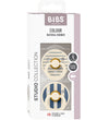 BIBS Colour Fopspenen - 2-pack - Maat 1 - Rond - Ivory/Steel Blu - BIBS - 0-6 mnd - Fopspenen