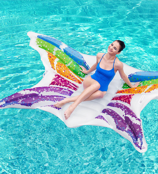 Bestway Luchtbed - 294x193 cm - Rainbow Vlinderdas - Bestway - OneSize - Badspelletjes