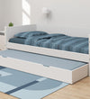 Flexa Eenpersoonsbed m. Uittrekfunctie - 210x101x66,5 cm - Wit - Flexa - OneSize - Bedden