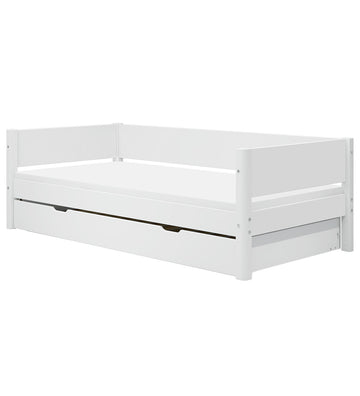 Flexa Eenpersoonsbed m. Uittrekfunctie - 210x101x66,5 cm - Wit - Flexa - OneSize - Bedden