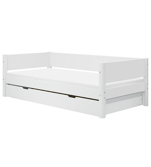 Flexa Eenpersoonsbed m. Uittrekfunctie - 210x101x66,5 cm - Wit - Flexa - OneSize - Bedden