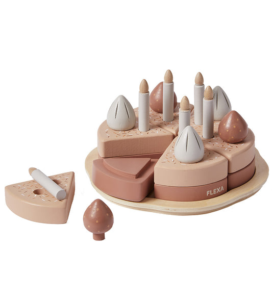 Flexa Verjaardagstaart - Hout - Play - Multi - Flexa - OneSize - Speelgoedeten