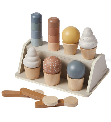 Flexa Ijswinkel - Hout - Play - 18 Onderdelen - Multi - Flexa - OneSize - Speelgoedeten