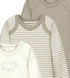 Name It Romper l/s - Noos - NbnBody - 3-pack - Puur kasjmier - Name It - 68 - Rompers Lange Mouw