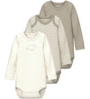 Name It Romper l/s - Noos - NbnBody - 3-pack - Puur kasjmier - Name It - 68 - Rompers Lange Mouw