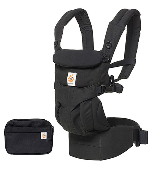 Ergobaby Voetenzak - Omni 360 - Katoen - Puur Black - Ergobaby - 0-4 jaar (56-104) - Draagzakken