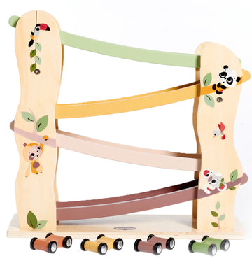 Tiny Love Racebaan m. 4 Auto´s - Hout - Boho Chic - Tiny Love - OneSize - Racebanen