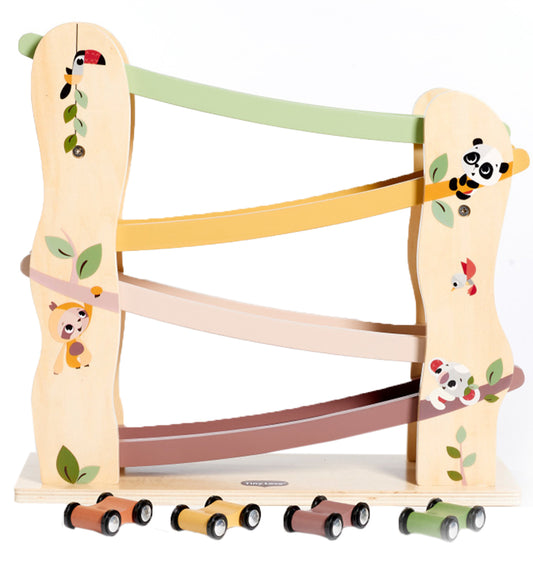 Tiny Love Racebaan m. 4 Auto´s - Hout - Boho Chic - Tiny Love - OneSize - Racebanen