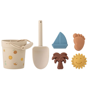 Bloomingville Mini Strandset - Agnes - Silicone - Naturel - Bloomingville - OneSize - Zandspeelgoed