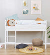 Hoppekids Bed - Halfhoog - ECO Comfort - 166x76x114 cm - Wit - Hoppekids - OneSize - Bedden