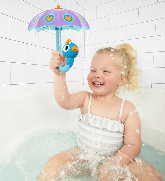 Yookidoo Badspeelgoed - Fill 'N' Rain Peacock Umbrella - Paars - Yookidoo - OneSize - Badspeelgoed
