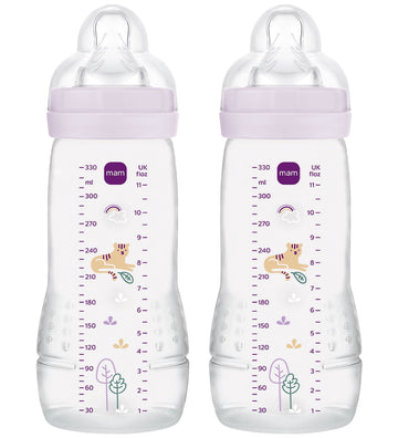 Mam Babyflesjes - 330 ml - 2-pack - Easy Active - Roze - MAM - OneSize - Babyflesjes