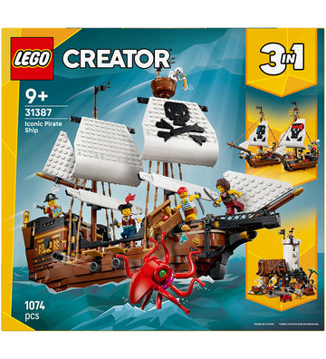 LEGO® Creator - 3-in-1 Iconisch Piratenschip 31387 - 1074 Onderd - LEGO® - OneSize - Blokken