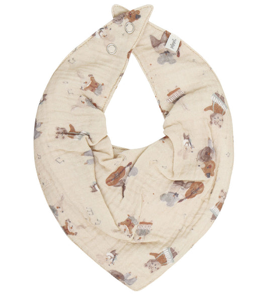 Pippi Kwijlslabbetje - Puntig - 2-pack - Mocha Meringue - Pippi Baby - OneSize - Kwijlsjaaltjes