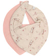 Pippi Kwijlslabbetje - Puntig - 2-pack - Rose Tan - Pippi Baby - OneSize - Kwijlsjaaltjes