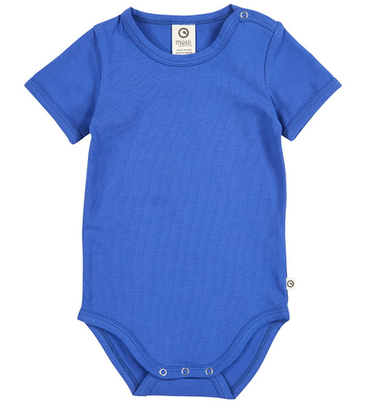 Müsli Romper s/s - Cozy Ik - Azure Blue - Müsli - 2 jaar (92) - Rompers Korte Mouw