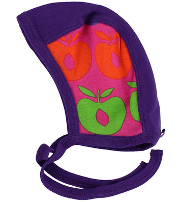 Småfolk Babymuts - Paars/Roze m. Meerdere appels - Småfolk - 68 - Babymutsen