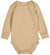 Müsli Rompers l/s - Cozy Ik - 2-pack - Safari/Tofu - Müsli - 74 - Rompers Lange Mouw