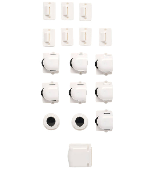 Dooky Magnetisch slot m. Sleutel - 2 st. - Wit - Dooky - OneSize - Sloten