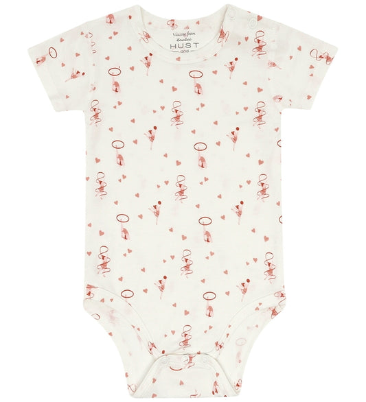 Hust and Claire Romper s/s - Bamboe - HcNoise Gymnastiek - Ivory - Hust and Claire - 1½ jaar (86) - Rompers Korte Mouw