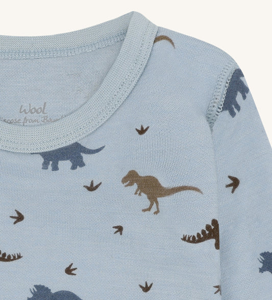 Hust and Claire Romper l/s - Uit/Bamboe -HCBaloo - Baby Blue m.  - Hust and Claire - 62 - Rompers Lange Mouw
