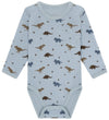 Hust and Claire Romper l/s - Uit/Bamboe -HCBaloo - Baby Blue m.  - Hust and Claire - 62 - Rompers Lange Mouw