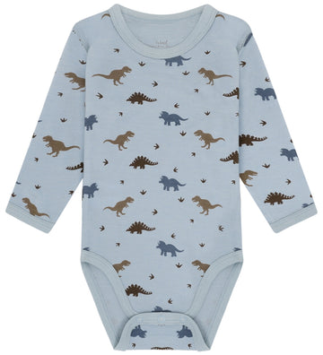 Hust and Claire Romper l/s - Uit/Bamboe -HCBaloo - Baby Blue m.  - Hust and Claire - 62 - Rompers Lange Mouw