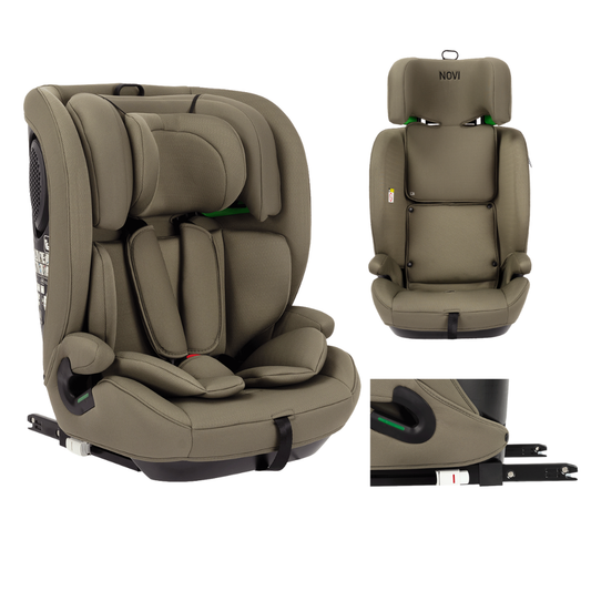 Autostoel Novi Jules V2 i-Size Isofix Dark Taupe 76-150 cm