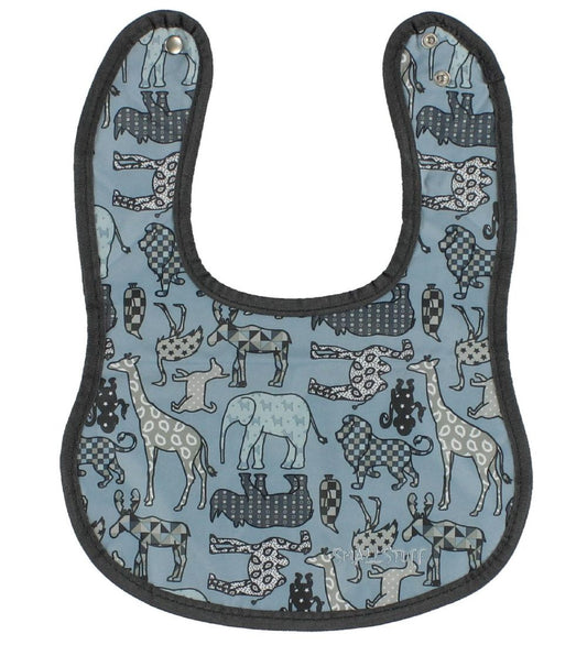 Smallstuff Slabbetjes - Denim m. Dieren Small - Smallstuff - OneSize - Slabbetjes