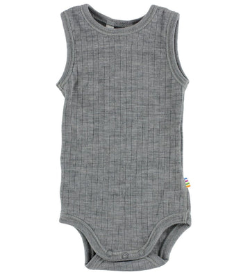 Joha Romper - Wol - mouwloos - Grijs Gevlekt - Joha - 90 - Rompers Mouwloos