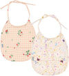 Mikk-Line Slabbetjes - PU - 2-pack - Kaart - Vlinderdas/Strawber - Mikk-Line - OneSize - Slabbetjes
