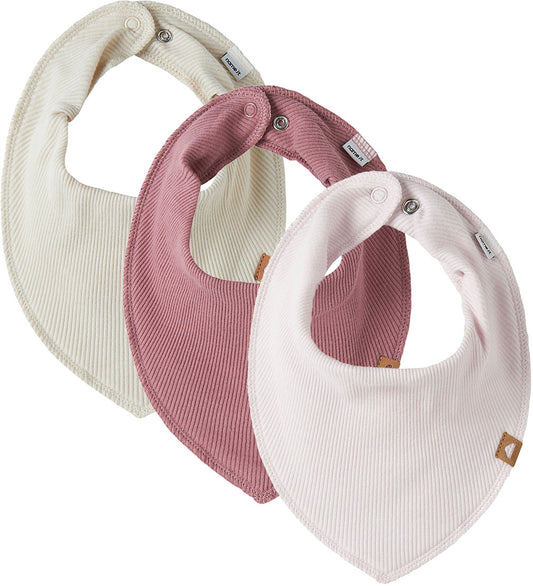 Name It Kwijlsjaaltje - Rib - 3-pack - NbfYvette - Amandelmelk/W - Name It - OneSize - Kwijlsjaaltjes