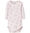 Name It Romper l/s - Rib - Katoen/Modaal - NbfHalena - Wieg Roze - Name It - 68 - Rompers Lange Mouw