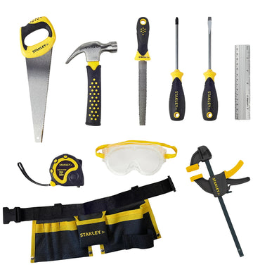 Stanley Jr. Gereedschap - 10 Onderdelen - Geel - Stanley Jr. - OneSize - Gereedschap