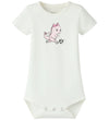 Name It Romper s/s - NbfHutina - Cloud Danseres m. Eenhoorn - Name It - 74 - Rompers Korte Mouw