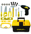 Stanley Jr. Gereedschapskist m. Gereedschap - Zwart/Geel - Stanley Jr. - OneSize - Gereedschap