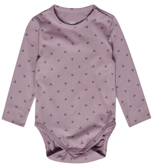 Hummel Romper l/s - hmlMini - Sea Joint m. Print - Hummel - 74 - Rompers Lange Mouw