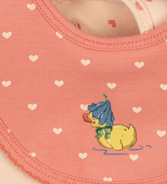 Konges Sløjd Slabbetjes - Veter - 2-pack - Coeur Lantana/Teddy - Konges Sløjd - OneSize - Kwijlsjaaltjes