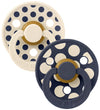 BIBS Studio Colour Fopspenen - Maat 3 - Rond - 2-pack - Ivory/De - BIBS - 18+ mnd - Fopspenen