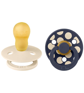 BIBS Studio Colour Fopspenen - Maat 3 - Rond - 2-pack - Ivory/De - BIBS - 18+ mnd - Fopspenen